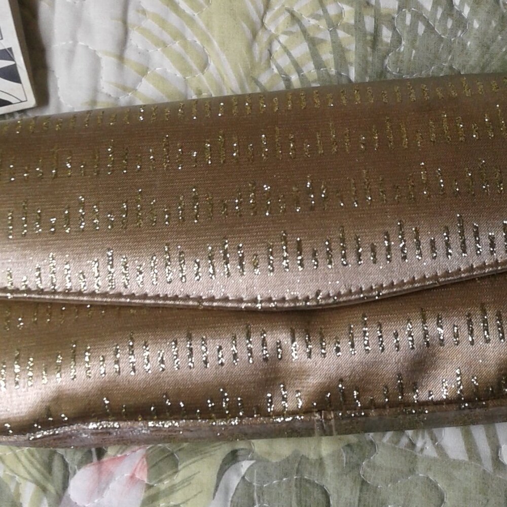 NEW! Vintage J. Renee Gold Evening Bag with Removable Gold Chain